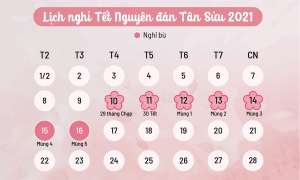 lịch nghỉ tết 2021